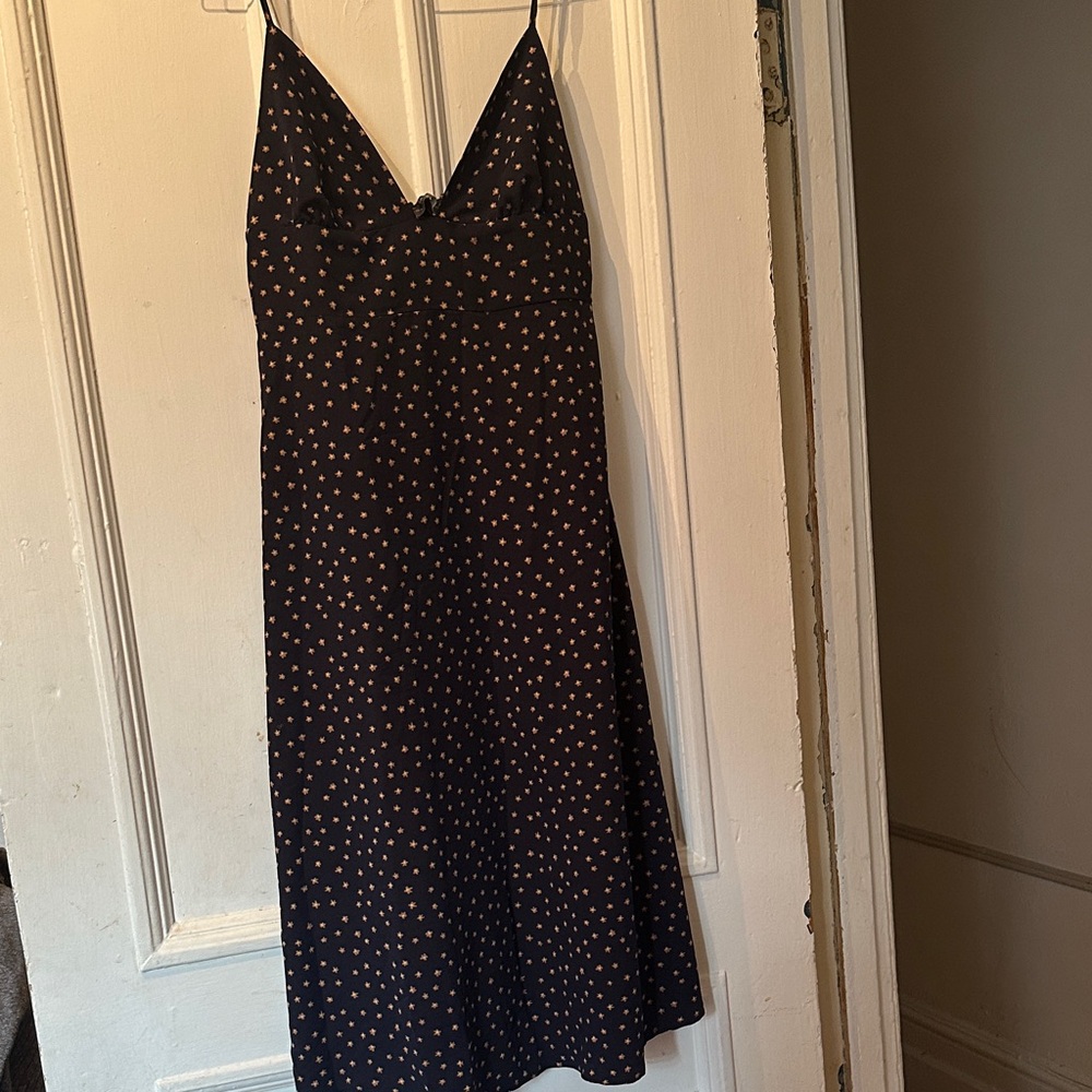 Elegant navy flower pattern Dress